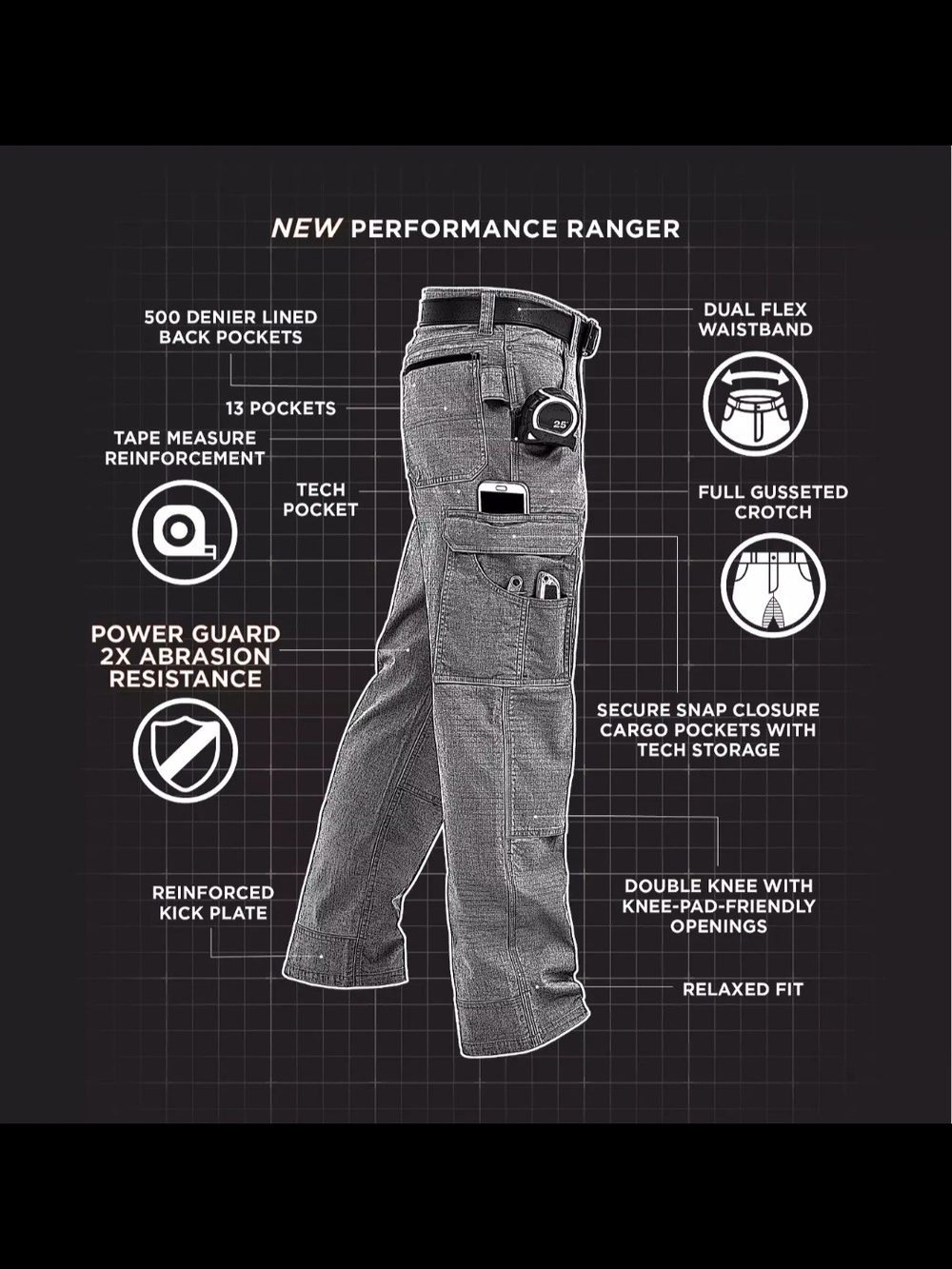 Wrangler® RIGGS Workwear® Performance Ripstop Ranger Cargo Pant - 40 X 32 - Picture 13 of 13